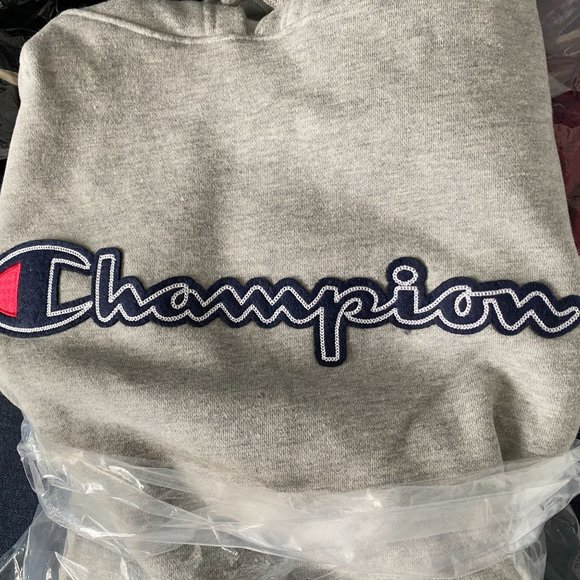 Champion 3D Script Grey Hoodie - Picture 2 of 3